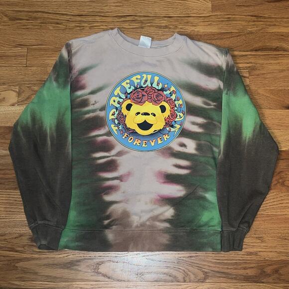 Grateful Dead Tie Dye Crewneck Sweatshirt Authentic Merch Size Medium - Picture 1 of 6